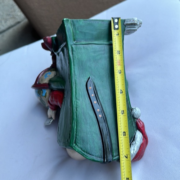 Vintage Ceramic Santa Checking His Route 1992 - Picture 11 of 16